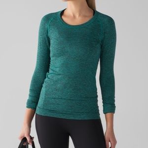 Lululemon Swiftly Tech Long-Sleeve Green Crew Shirt